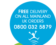 Free Delivery on all Mainland UK orders - 0800 032 5879