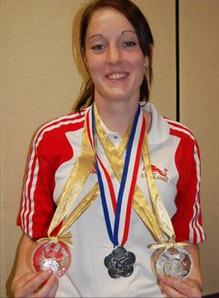 image of Olympic hopeful from County Durham wins trampolining medals