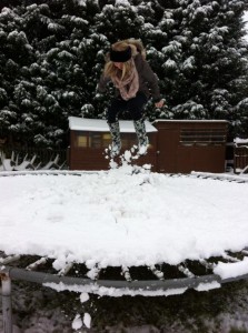 image of Trampoline in the snow