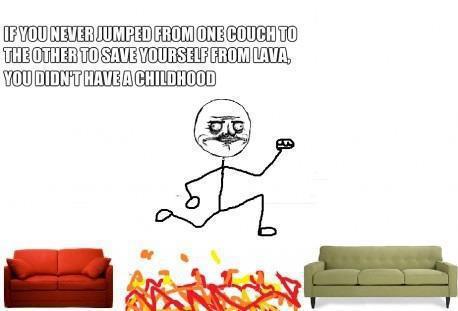 image of Save the Sofa.  Buy a Trampoline