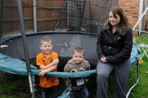 image of Trampoline Damaged by Chinese Lantern