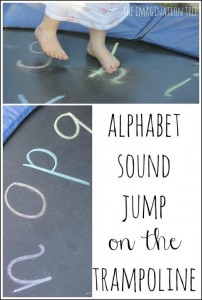 Use the trampoline to help young children learn the alphabet